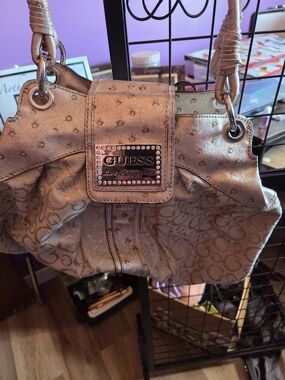 GUESS Los Angeles Metallic Gold Shoulder Bag